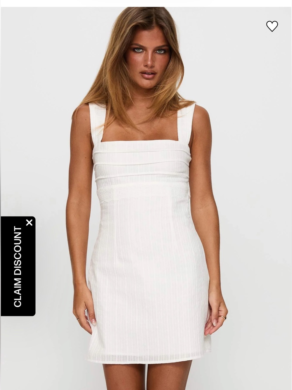 Princess Polly white graduation dress